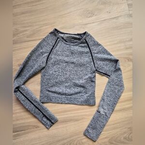 Gray Long Sleeve Top